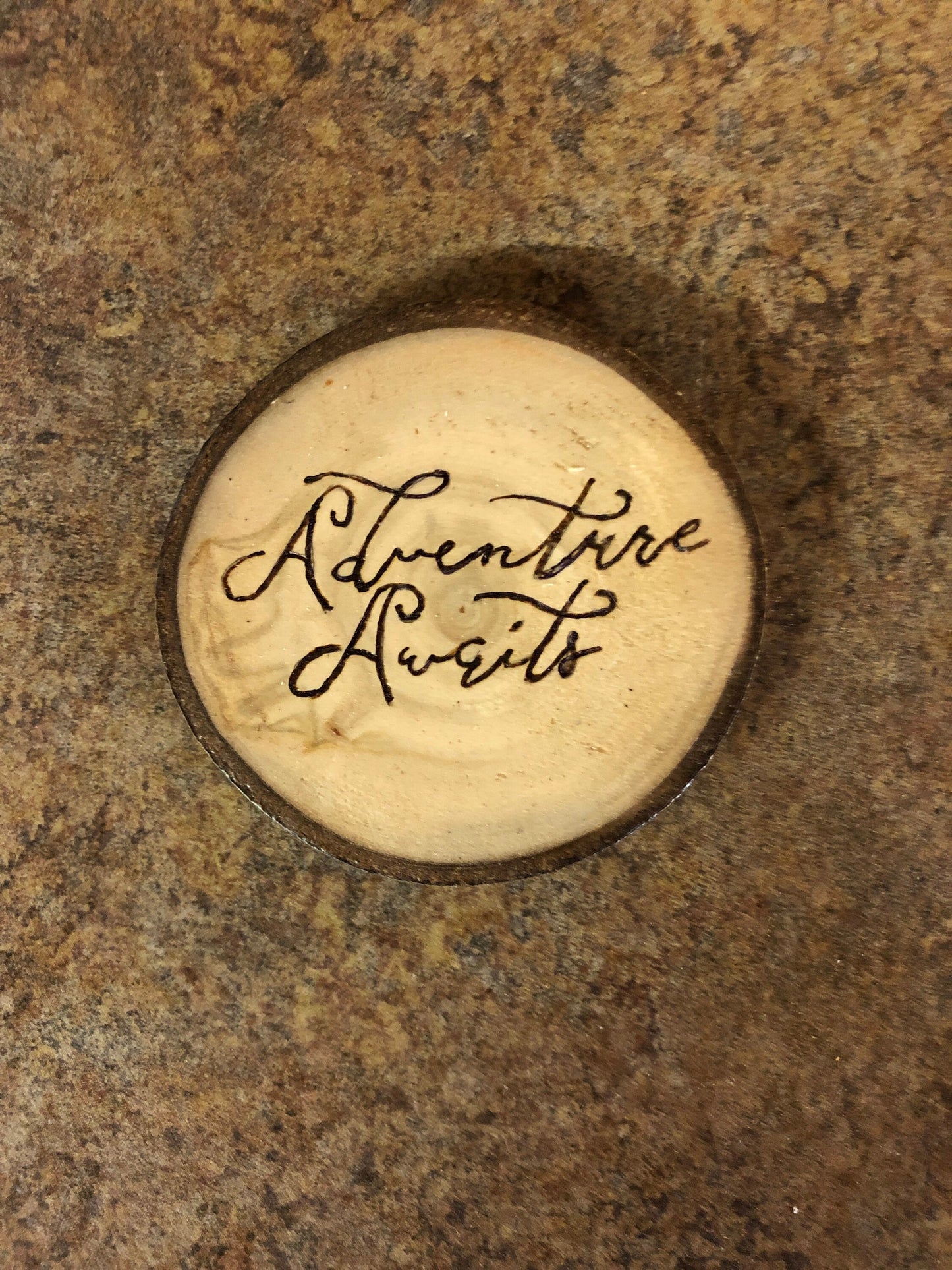 Wood Slice Magnets - Adventure Awaits