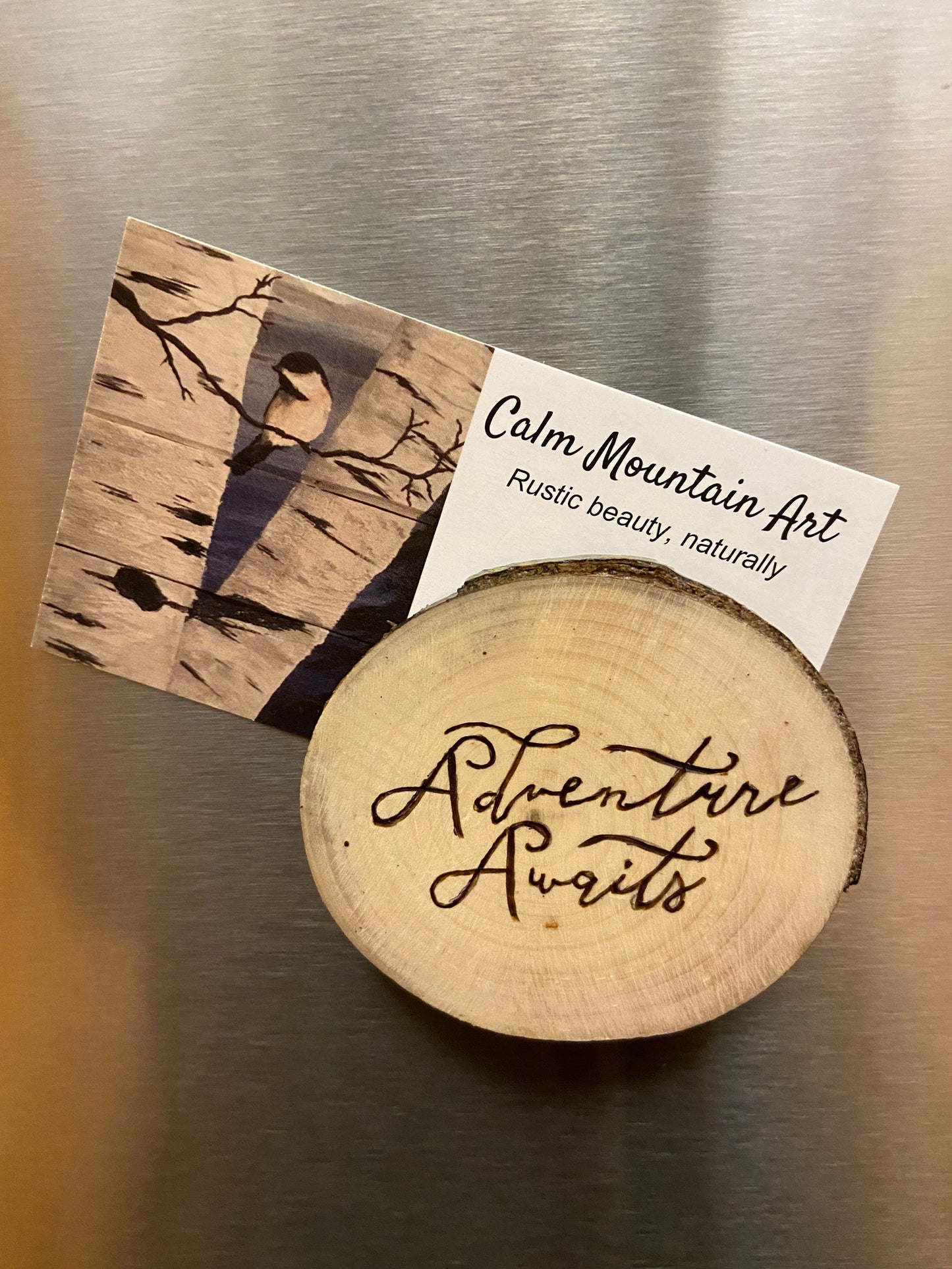 Wood Slice Magnets - Adventure Awaits