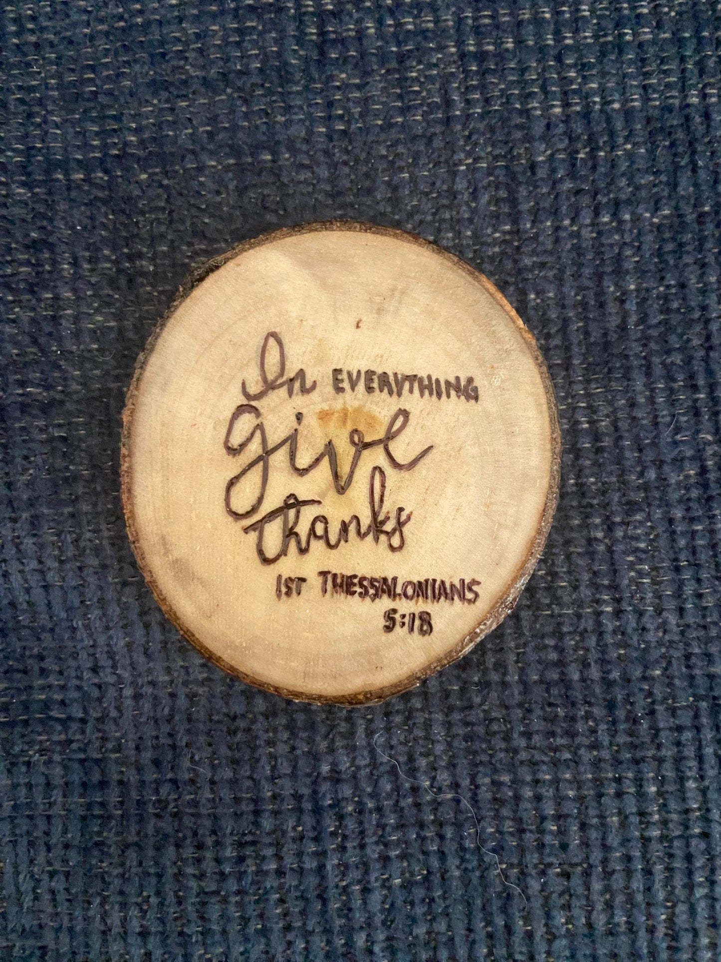 Set of 5 Inspirational Quotes - Wood Slice Magnets