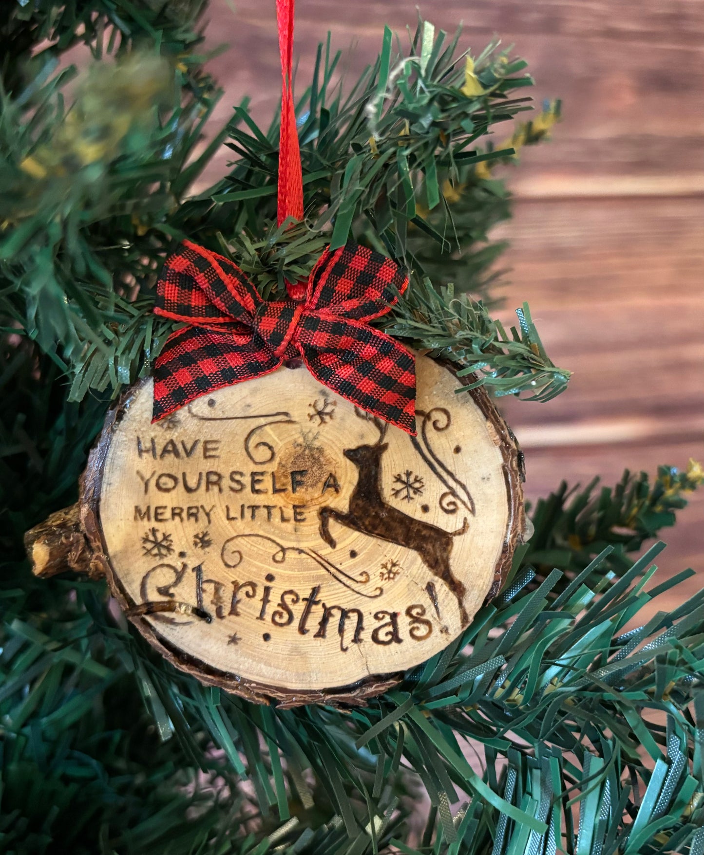 Have Yourself a Merry Little Christmas Wood Slice Ornament