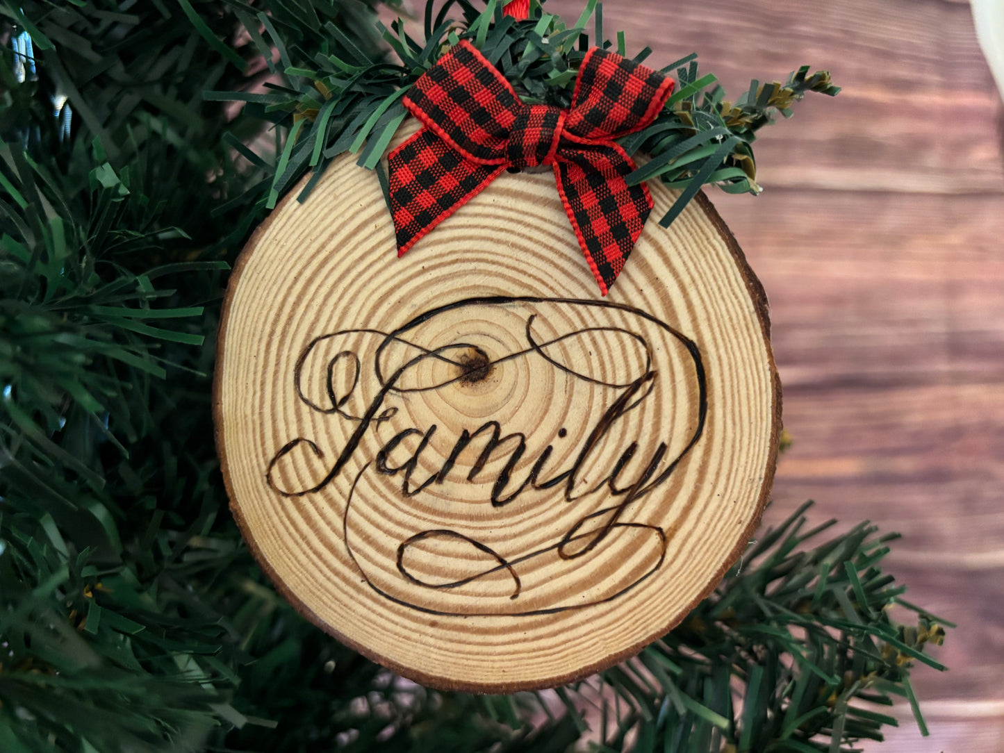 Family Wood Slice Ornament