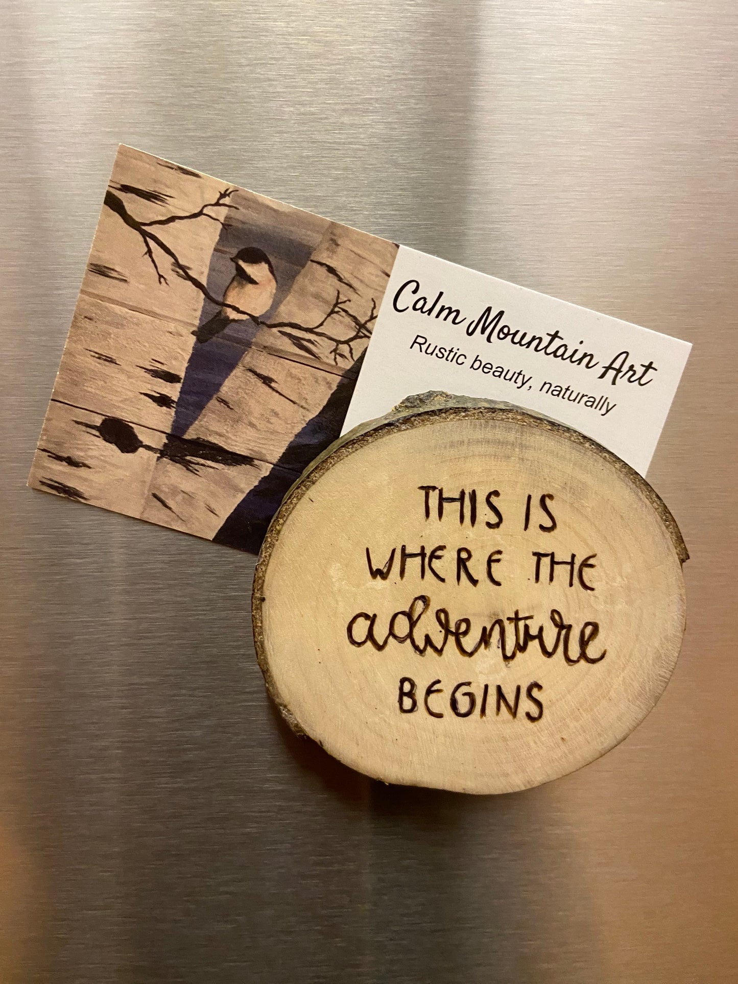 Wood Slice Magnets - This is Where the Adventure Begins