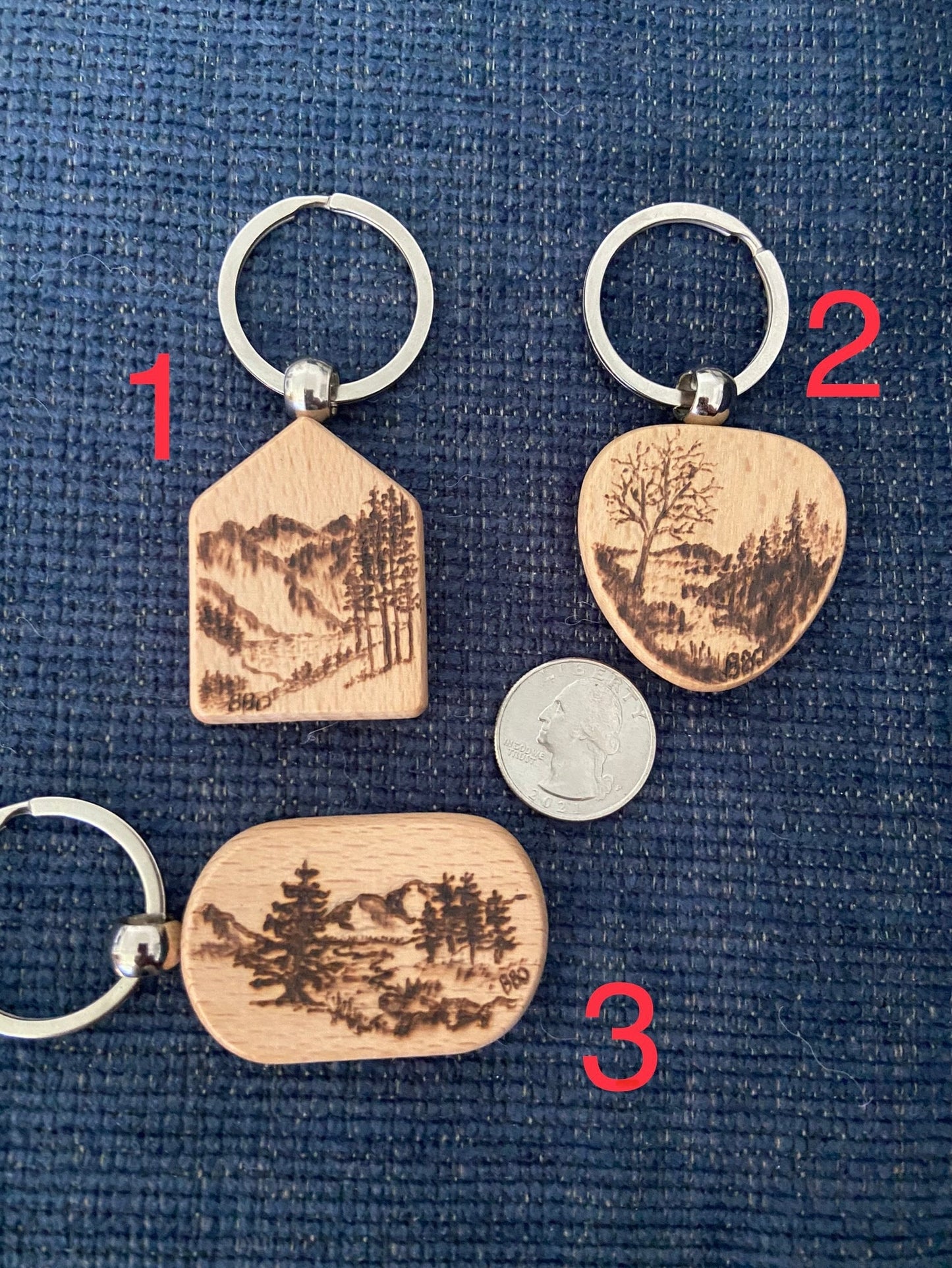 Keychains - Woodburned Art