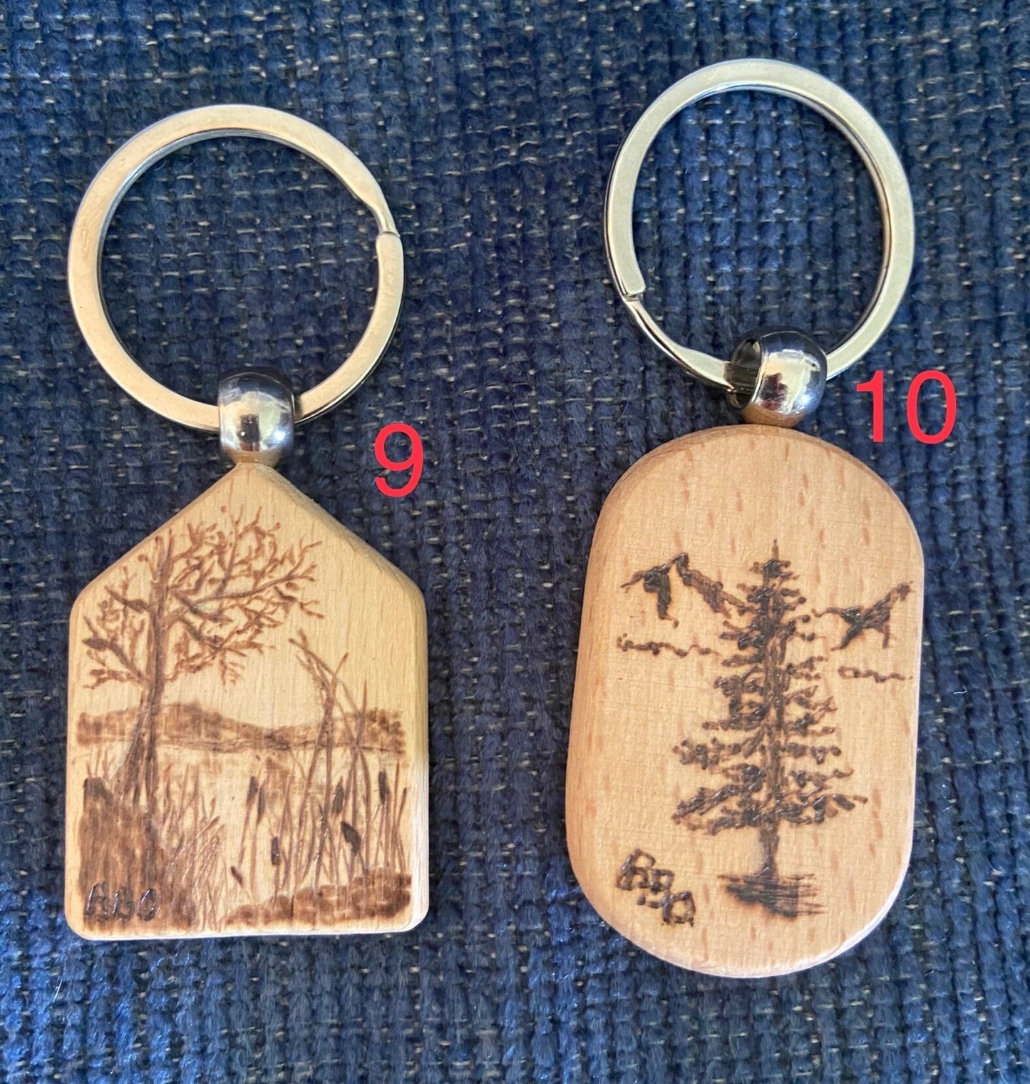 Keychains - Woodburned Art