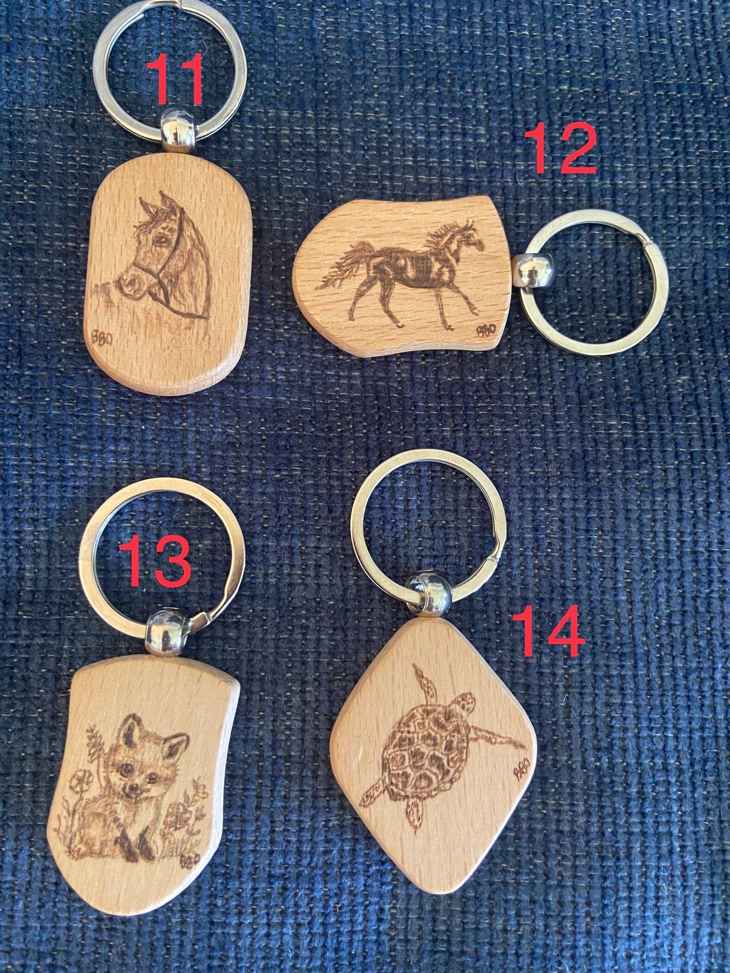 Keychains - Woodburned Art